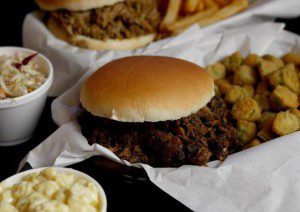 chopped brisket sandwich