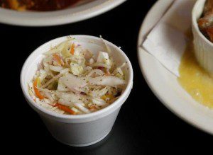 cole slaw at grapevine restaurant and bar